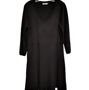 Calvin Klein black knit long sleeve sweater dress XL